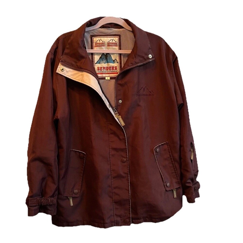 Senders Outerwear Jacket-Maroon Large